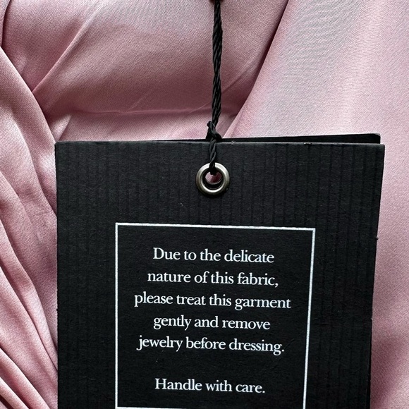 NWT Ieena for Mac Duggal Satin Surplice Bishop Sleeve Ruched A-Line Gown Sz 4 - Picture 5 of 16